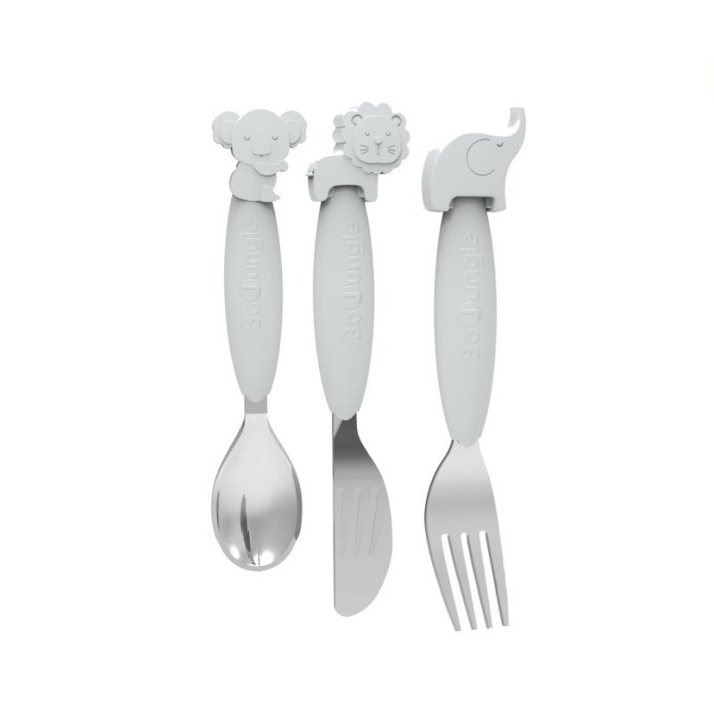 Produkt - Příbor silikon + nerez Grey