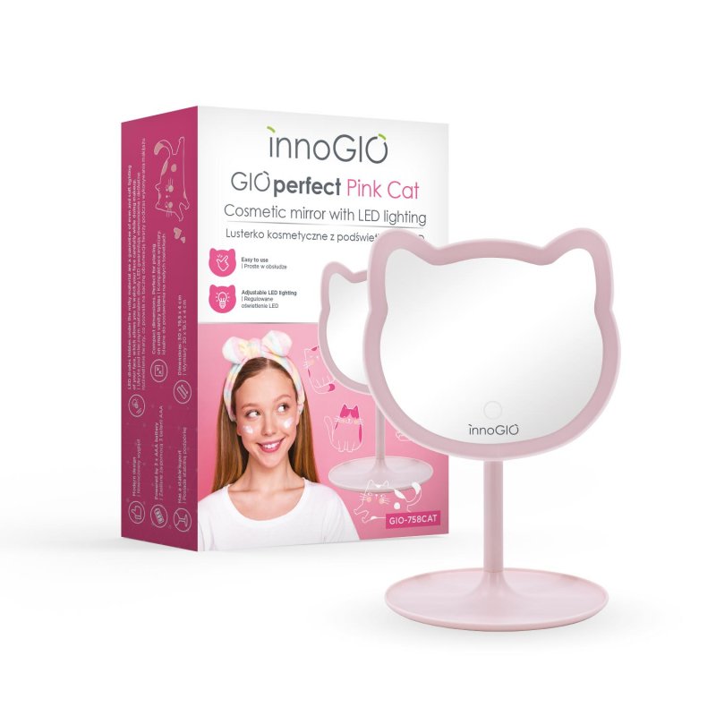 Produkt - Kosmetické zrcátko GIOperfect Pink Cat