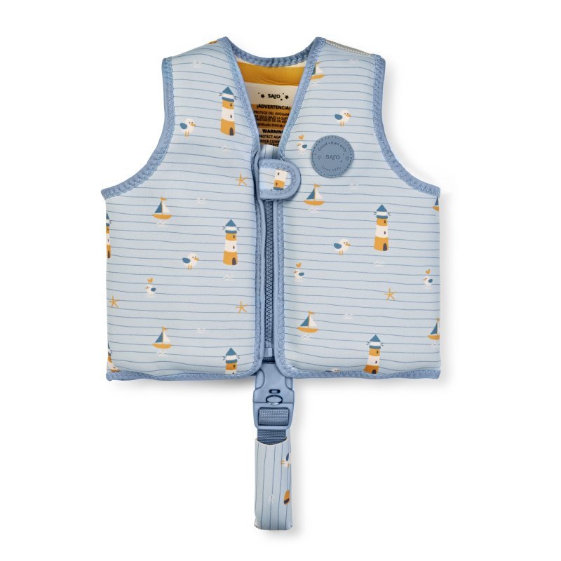 Produkt - Plavecká neoprenová vesta s UV ochranou (3-6r) Navy Hugs